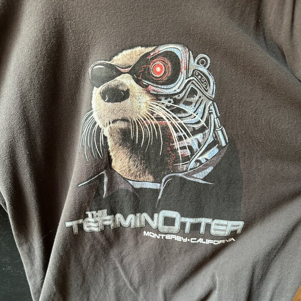 XL Terminotter Monterey California Otter Shop Funny Tee Shirt